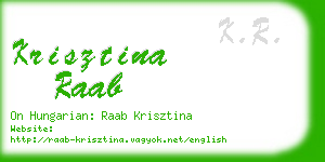 krisztina raab business card